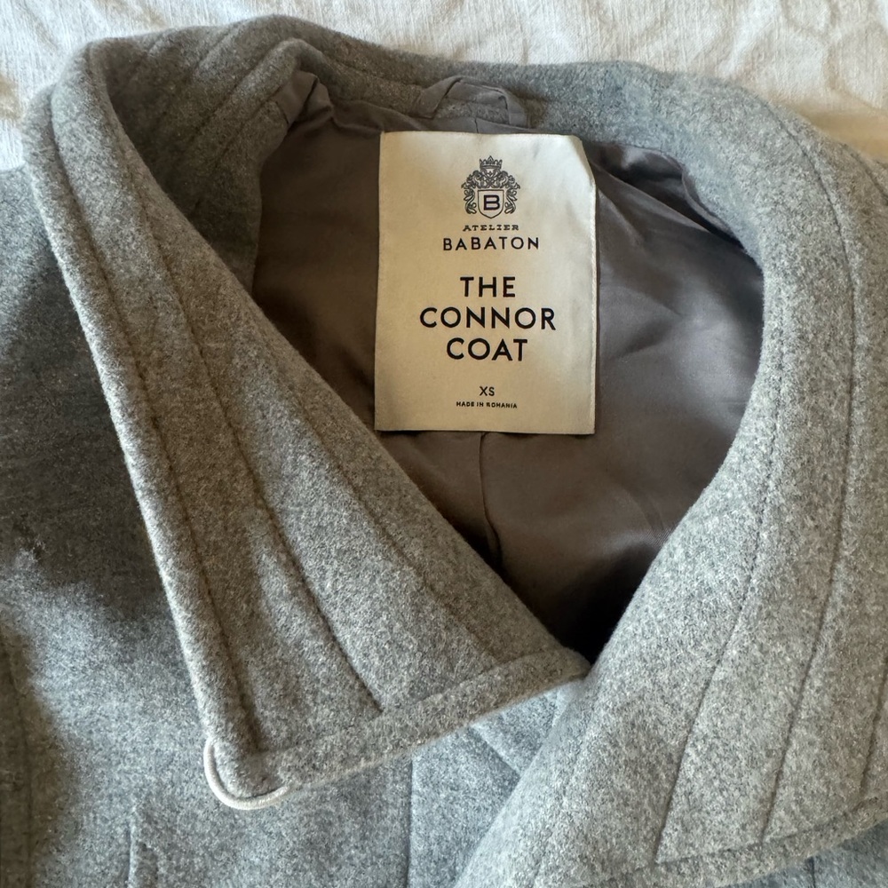 Babaton Light Gray Connor Trench Coat